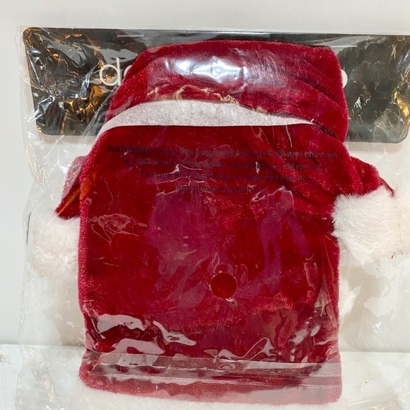 COPY - Santa Suit Wine Bottle Topper by Creative Co-Op - Picture 2 of 3